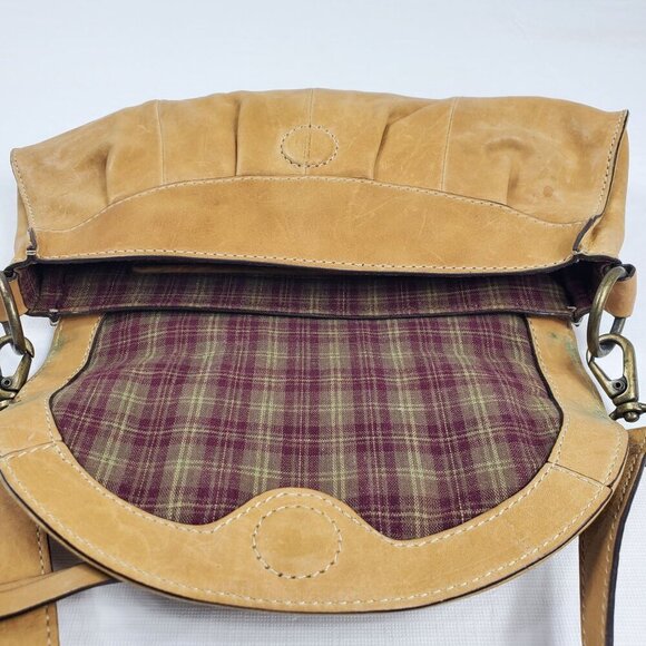 Hype Women's Brown Shoulder Bag Leather Detachable Strap Inner Pockets - Picture 12 of 16